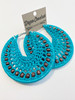BEADED  Crochet Hoops with Wooden Beads