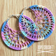 DIDO Webbed Hoops in Pastel Ombre