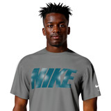 Nike Swim Men's Brand Blast Short Sleeve Hydroguard Top - Cool Grey