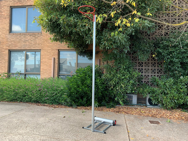 Netball Post Portable With Wheels Deluxe (Pair)