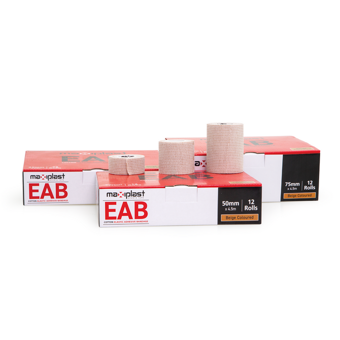 MAXIPLAST ELASTIC ADHESIVE BANDAGE (EAB) - TAN