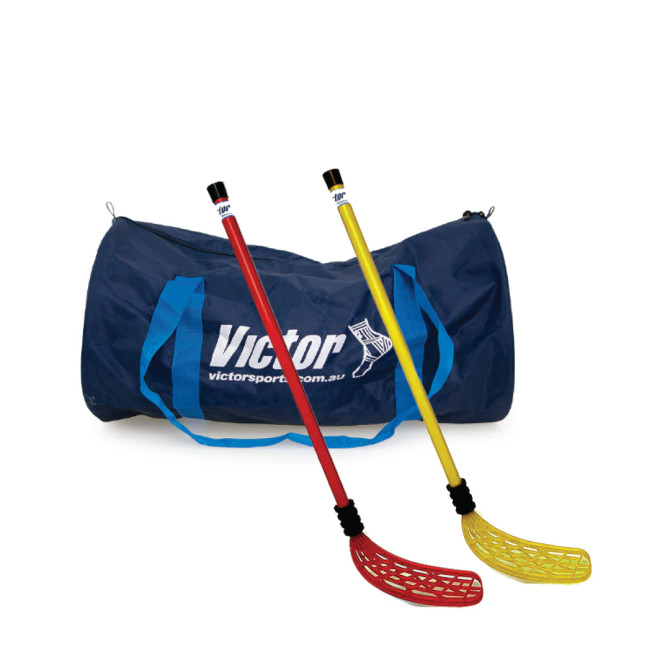 Victor Plastic Hockey Kit - Red/Yellow