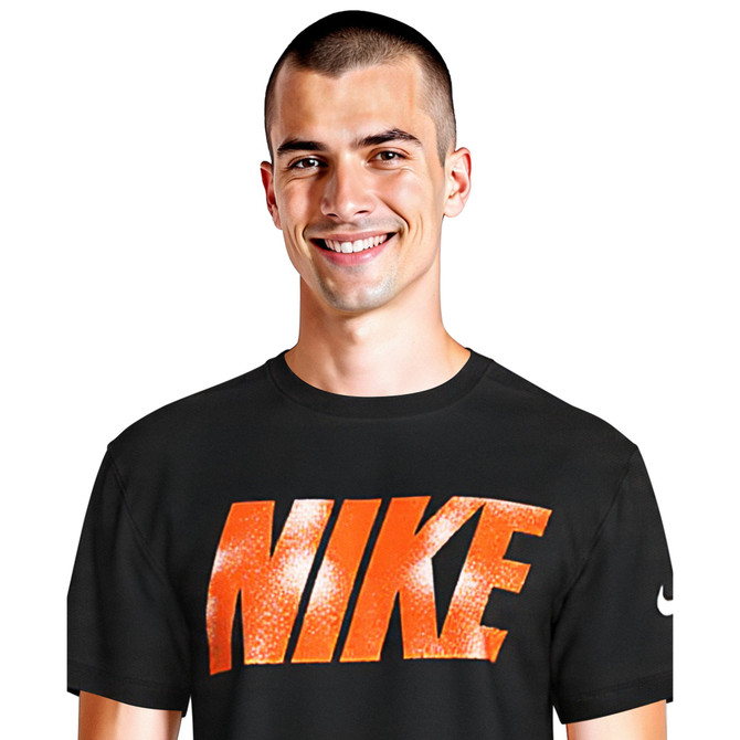 Nike Swim Men's Brand Blast Short Sleeve Hydroguard Top - Black