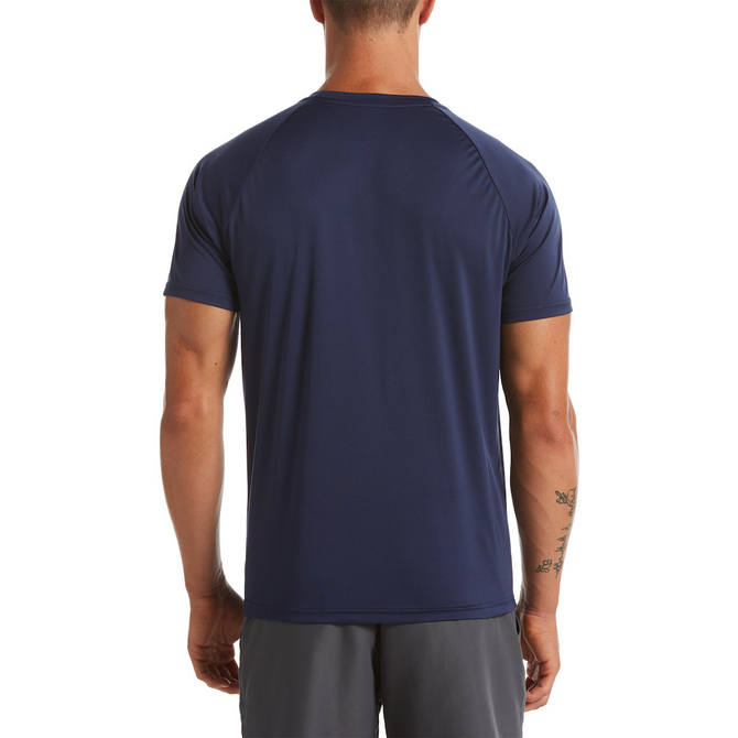 Nike Swim Men's Essential Short Sleeve Hydroguard Top - Midnight Navy