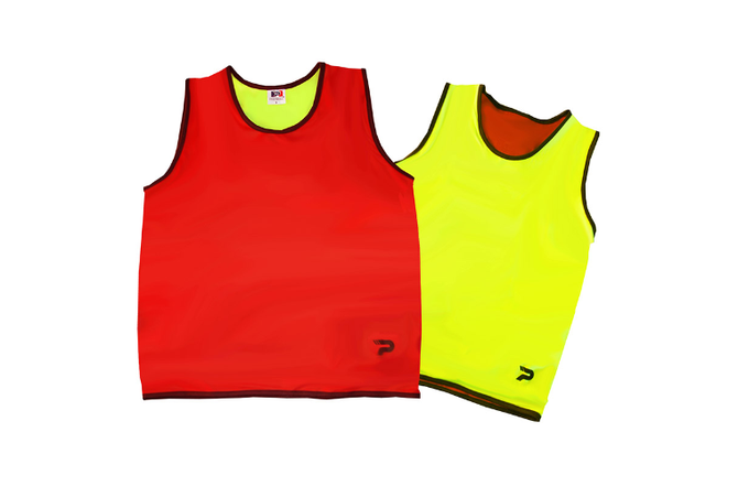 Bibs Reversible Red/Yellow Small