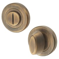 Altro Bathroom Turn & Release - 50mm Diameter - Antique Brass