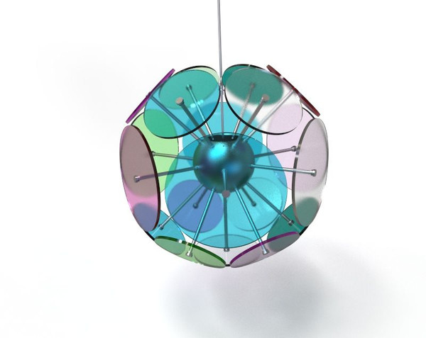AM2213 ORBITAL LENSES CHANDELIER