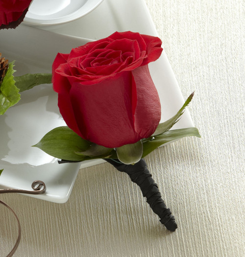 Red Rose Boutonniere