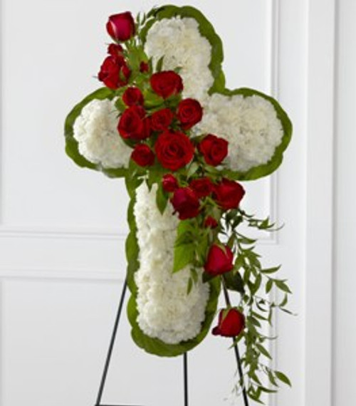 Floral Cross Easel