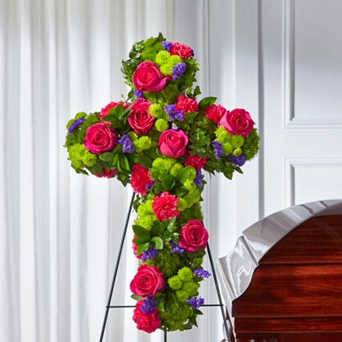 Tribute Rose™ Floral Cross