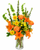 Fix It With Love floral arrangement with orange lilies, peach roses, yellow flowers, and greenery in a glass vase in Albuquerque, New Mexico