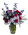 Fireworks & Flowers red rose and blue flower bouquet in Albuquerque, New Mexico
