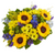 Sunshine & Sunflowers bouquet with sunflowers, daisies, delphinium, and statice in Albuquerque NM