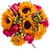 Sweet Summer Sunflowers bouquet with hot pink roses, veronica, and white hypericum in Albuquerque NM