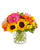 Pop of Sunflowers with pink gerbera and orange spray roses – Albuquerque NM
