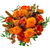 Marigold Rustica bouquet with marigolds, roses, hypericum, and cattails in Albuquerque NM.