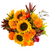 Marigold Brilliance bouquet with sunflowers, marigolds, safari sunset, and solidago in Albuquerque NM.