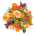 Marigold Opulence bouquet with roses, marigolds, protea, coxcomb, hypericum, smokebush, and eucalyptus in Albuquerque NM.