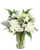 Winter Whisper tall white flower arrangement with lilies, callas, and evergreens in Albuquerque NM