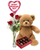 3 rose bundle in Albuquerque with a bud vase, Valentine’s balloon, teddy bear, and chocolates from a local florist