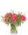 Sweet Charm Ranunculus arrangement with pink ranunculus and greenery in a glass vase in Albuquerque