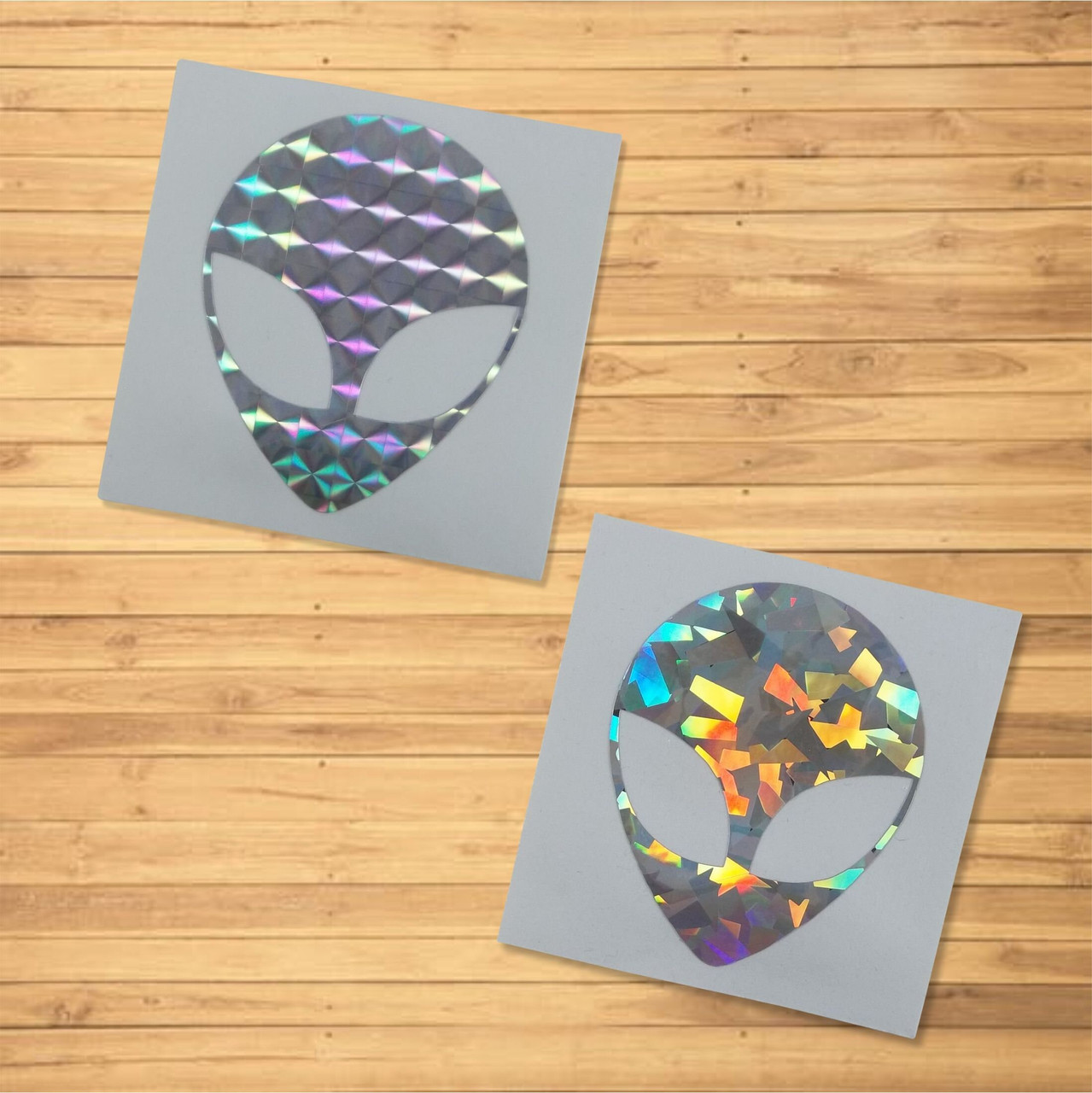 Alien Holographic Vinyl Decal, UFO Decal - Nish Gear