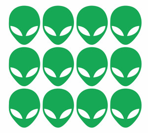 Alien Vinyl Decal Pack of 12 Alien Vinyl Decal Pack of 12