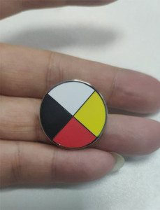 Four Directions Hard Enamel Lapel Pin Four Directions Hard Enamel Lapel Pin