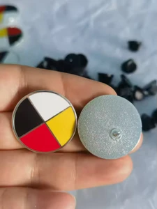 Four Directions Hard Enamel Lapel Pin