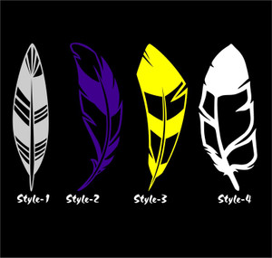 Pack of Feather Vinyl Decal Pack of Feather Vinyl Decal
