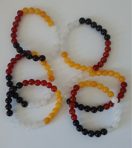 Four Directions Natural Stone Bracelet, 8mm Bead Stretch Bracelet, Medicine Wheel