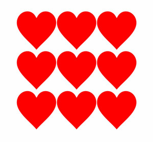 Pack of Hearts Vinyl Decal, Glitter Heart Vinyl Decal Pack of Hearts Vinyl Decal, Glitter Heart Vinyl Decal
