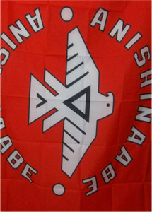 Anishinaabe Thunderbird Flag: 5ft x 3ft (150 x 90 cm) Anishinaabe Thunderbird Flag: 5ft x 3ft (150 x 90 cm)