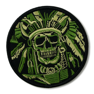 Indian Skull War Chief Patch Indian Skull War Chief Patch