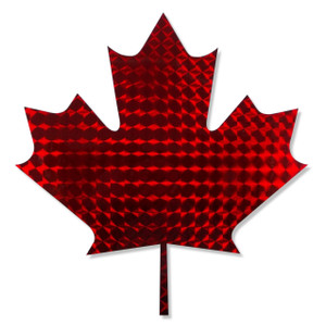 Red Holographic Maple Leaf Decal/Mosaic Prism Decal Red Holographic Maple Leaf Decal/Mosaic Prism Decal