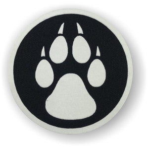 Wolf Paw  Iron On Patch, Wolf Track Patch Wolf Paw  Iron On Patch, Wolf Track Patch