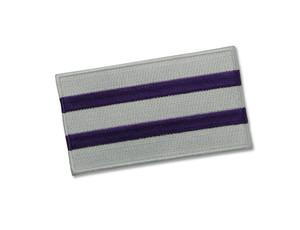 Two Row Wampum Iron-On Embroidered Patch Two Row Wampum Iron-On Embroidered Patch