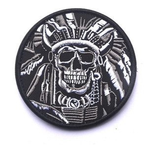 Indian Skull War Chief Patch Indian Skull War Chief Patch