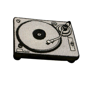 Turntable-Record Player Iron on Embroidered Patch Turntable-Record Player Iron on Embroidered Patch