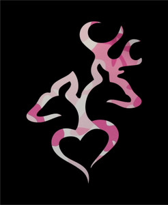 Deer Love Heart Iron-On Vinyl