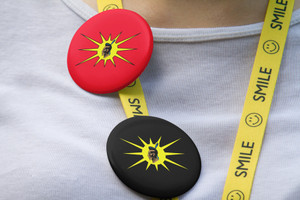 Mohawk Warrior Flag Pinback Button, Magnet, Pocket Mirror, Printed Button Badge Mohawk Warrior Flag Pinback Button, Magnet, Pocket Mirror, Printed Button Badge