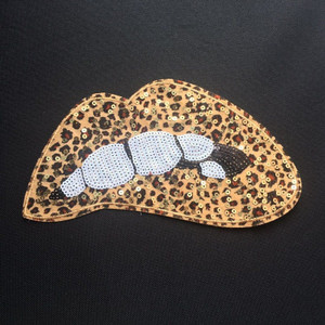 Leopard Print Sequin Lips,Lips Sequin Iron-On Patch,Sequin Sexy Lips Leopard Print Sequin Lips,Lips Sequin Iron-On Patch,Sequin Sexy Lips