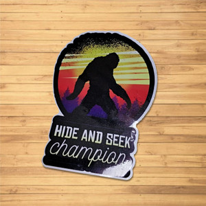 Bigfoot Hide And Seek Champion Sticker Bigfoot Hide And Seek Champion Sticker