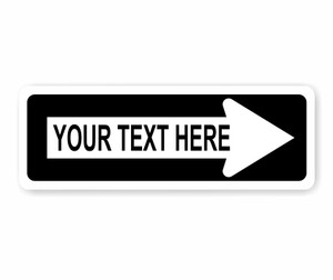 Custom Arrow Sign, Aluminum Composite Panel, Metal Sign 24 X 6 Inches, Personalized Street Sign Custom Arrow Sign, Aluminum Composite Panel, Metal Sign 24 X 6 Inches, Personalized Street Sign