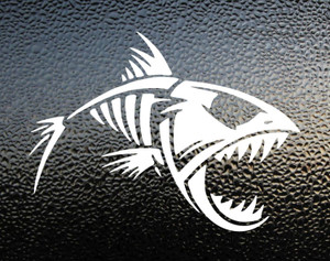 Skeleton Fish Bones Vinyl Decal Skeleton Fish Bones Vinyl Decal