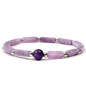 Natural Amethyst Stone Bracelet, 8mm Bead Stretch Bracelet Natural Amethyst Stone Bracelet, 8mm Bead Stretch Bracelet