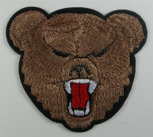 Bear Head Iron-On Embroidery Patch Bear Head Iron-On Embroidery Patch