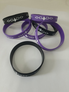 Iroquois Wampum Belt Silicone Wristband, Debossed Color Filled Wristband