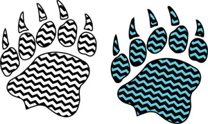 Chevron Bear Paw Digital Download Chevron Bear Paw Digital Download
