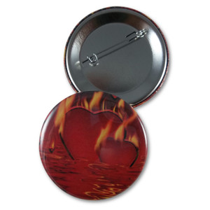Flaming Heart Pinback Button,Magnet,Pocket Mirror,Printed Button Badge Flaming Heart Pinback Button,Magnet,Pocket Mirror,Printed Button Badge